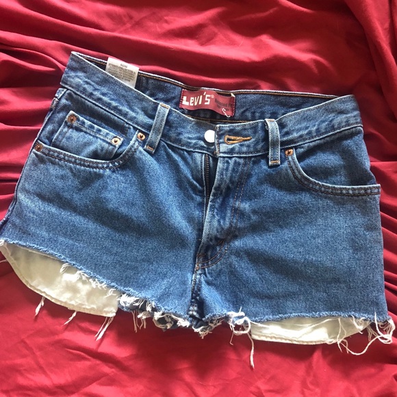 Vintage Levi’s cut off jean shorts. - Picture 2 of 3